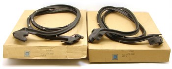 1968 1969 Camaro &amp; Firebird NOS Door Weatherstrips GM# 7719477 &amp; 7719476 Pair