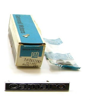 1967 Camaro NOS Camaro Header &amp; Trunk Lid Emblem GM Part# 3921192