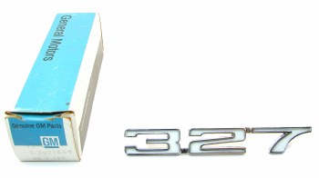 1968 Camaro NOS 327 Front Fender Emblem RH  Original GM Part# 3927484