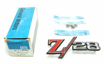 1968 Camaro NOS Z/28 Front Fender Emblem Original GM Part# 3947011