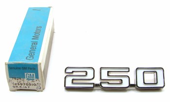 1969 Camaro NOS 250 Front Fender Emblem Original GM Part# 3970510