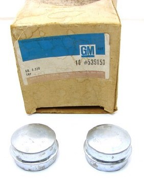1967 1968 1969 Camaro NOS Front Wheel Bearing Grease Caps Original GM Pair