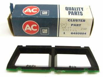 1968 1969 Camaro NOS Console Gauge Cluster Bezel Fuel &amp; Oil GM# 6480884