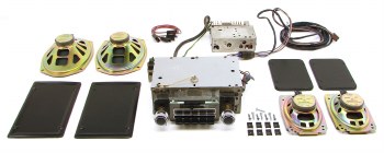 1969 Camaro AM/FM Stereo Blue Light Stereo System w/Speakers Wiring Grilles