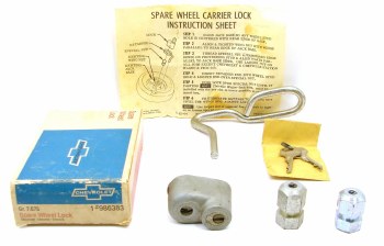 1967 1968 1969 Camaro &amp; Firebird NOS Spare Tire Accessory Lock Kit  Original GM Part# 986383