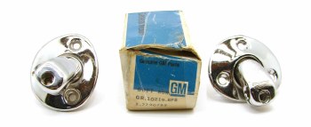 1965-1973 Camaro &amp; Firebird NOS Coupe Sunvisor Supports Pair  Original GM Part# 7790753