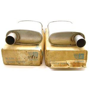 1969 Camaro NOS 302 396 427 Dual Exhaust Resonators GM Part# 3909959