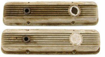 1969 1970 Camaro &amp; Corvette 302 Z/28 Finned Aluminum Valve Covers Non Dripper