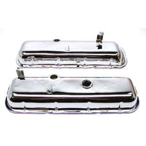 1969 Camaro &amp; Nova BB 396 427 Valve Covers Re-Chromed GM Show Quality Chrome
