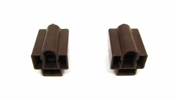 1967 1968 1969 Camaro Headlight Connectors Dark Brown Assembly Line Correct GM Pair