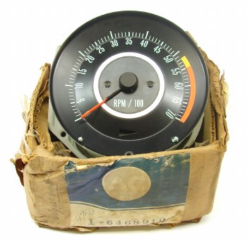 1967 Camaro NOS In Dash 5500 Redline Factory Tachometer GM# 6468910