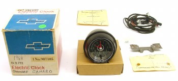 1967 1968 Camaro Chevelle Nova Full Size NOS Dash Mounted Clock Kit  GM# 987185