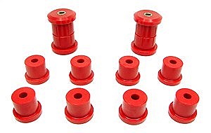 1967 1968 1969  Camaro Firebird Nova Urethane Rear Leaf &amp; Shackle Bushing Kit Red