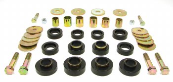 1967-1981 Camaro Firebird Nova Coupe Urethane Subframe &amp; Rad Support Bushing Kit Black