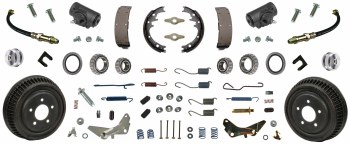 1967 1968 1969 Camaro Front Drum Brake Assemblies With Brake Drums