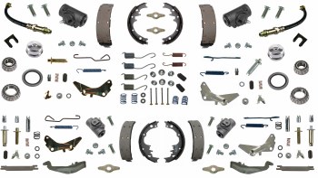 1967 1968 1969 Camaro Front &amp; Rear Drum Brake Assemblies With Brake Drums