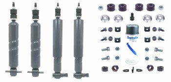 1968 1969 Camaro Front &amp; Rear Spiral Shock Absorber Kit With Correct Installation Hardware  Multi Leaf Springs Z28 SB