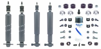 1968 1969 Camaro Front &amp; Rear Spiral Shock Absorber Kit With Correct Installation Hardware  Multi Leaf Springs 396 427 BB