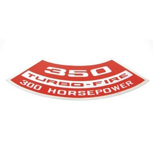 1969 1970 Camaro 350-300 HP Turbo Fire Air Cleaner Decal GM# 3946856