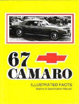 1967 Camaro Illustrated Facts Custom Features Booklet