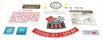 1967 Camaro Coupe Decal Kit  396-325 HP