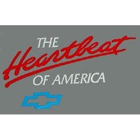 1967-1981 Camaro Chevelle Nova  Heartbeat of America Decal  "2-1/2" x 4"