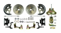 1967 1968 1969 Camaro Power Front Wheel Disc Brakes Conversion Kit with 11" Brake Booster Master Cylinder & 2 Black Calipers