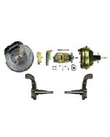 1967 1968 1969 Camaro Power Performance Series Front Wheel Disc Brake Conversion Kit Booster & 2 Black Wilwood Calipers