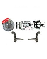 1967 1968 1969 Camaro Power Performance Series Front Wheel Disc Brake Conversion Kit Booster & 2 Black Wilwood Calipers