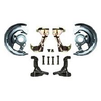 1968 1969 Camaro Mini Wheel Disc Brake Conversion Kit 4 Pistons Spindles Backing Plates & Brackets