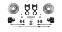 1968 1969 Camaro Staggered Signature Series Rear Wheel Disc Brake Conversion Kit 10 12 Bolt Black Twin Pistons & Calipers