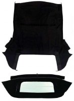1967 1968 1969  Camaro & Firebird Black Convertible Top & Folding Glass Window Kit