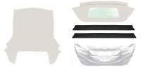 1967 1968 1969  Camaro & Firebird White Convertible Top Kit w/Zippered  Window OE