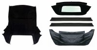 1967 1968 1969 Camaro & Firebird Black Convertible Top Kit w/Folding Glass Window