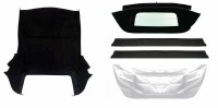 1967 1968 1969  Camaro & Firebird Black Convertible Top Kit w/Folding Glass Window