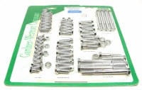 1964-1981 Camaro Chevelle Nova  SB Chrome Bowtie LT-1 Engine Bolt Kit w/Headers