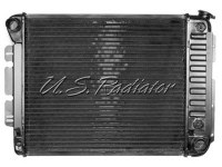 1967 1968 1969 Camaro & Firebird SB 3 Core Radiator Assembly w/Manual Without AC