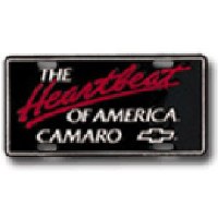 1967-1981 Camaro Chevelle Nova  License Plate  "Heartbeat of America"