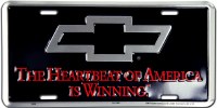 1965-1981 Camaro Chevelle  License Plate "The Heartbeat Of America Is Winning"