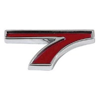 1965-1981 Camaro Chevelle Nova Chevrolet Emblem Numeral 7 Red Self Adhesive