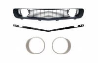 1969 Camaro Standard Black Grille Kit w/Stiffener & Headlight Bezels