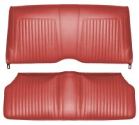 1967 1968 Camaro Convertible Standard Interior Rear Seat Covers  Red