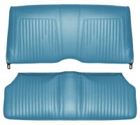 1967 Camaro Standard Interior Fold Down Rear Seat Covers  Light Blue