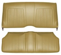 1967 Camaro Standard Interior Fold Down Rear Seat Covers  Gold