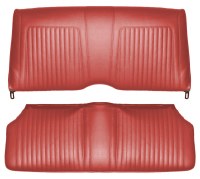 1968 Camaro Coupe Standard Interior Fold Down Rear Seat Covers  Red