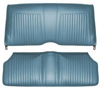 1968 Camaro Convertible Standard Interior Rear Seat Covers  Medium Blue