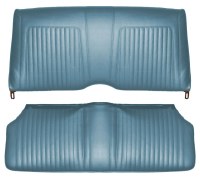 1968 Camaro Standard Interior Fold Down Rear Seat Covers  Medium Blue