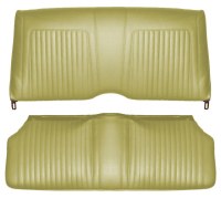 1968 Camaro Convertible Standard Interior Rear Seat Covers  Ivy Gold