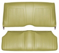 1968 Camaro Standard Interior Fold Down Rear Seat Covers  Ivy Gold