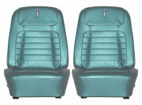 1968 Camaro Deluxe Interior Bucket Seat Covers  Aqua